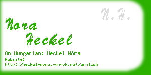 nora heckel business card